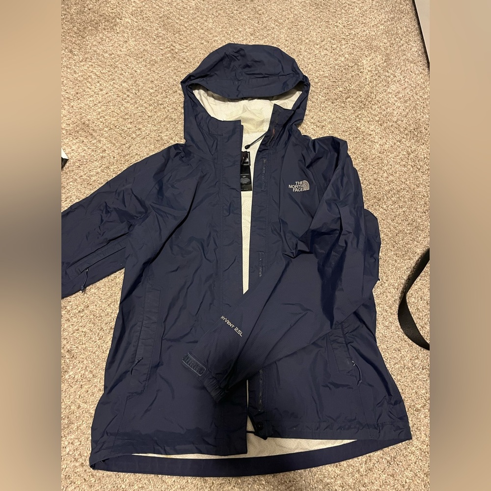 North Face Women's Rain Jacket - Navy - Small
